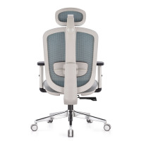 Chaise de bureau ergonomique au design contemporain avec siège pivotant élévateur avec cadre en plastique moulé en mousse pour bureau à domicile