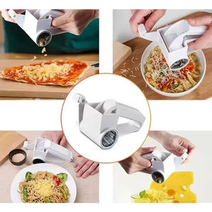 Râpe manuelle rotative en plastique 1 pièce avec poignée, réutilisable pour fromage, chocolat, noix, légumes – Ustensile de cuisine domestique - Product Image 2