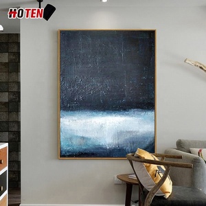 Personalizzabile di grandi dimensioni puro dipinto <span class=keywords><strong>a</strong></span> mano pittura <span class=keywords><strong>a</strong></span> <span class=keywords><strong>olio</strong></span> di paesaggio quadrato Villa pittura su tela per il soggiorno decorazione orizzonte - Product Image 5