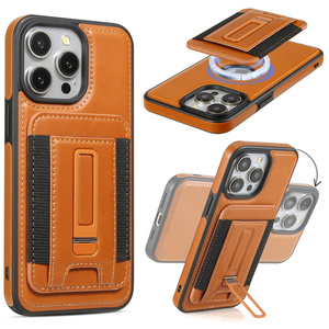 Étui de <span class=keywords><strong>T</strong></span>éléphone Professionnel en Cuir PU Magnétique pour iPhone 13 14 15 16 Pro Max Avec Porte-Cartes Support Multi-Fonctions Anti-Choc - Product Image 1