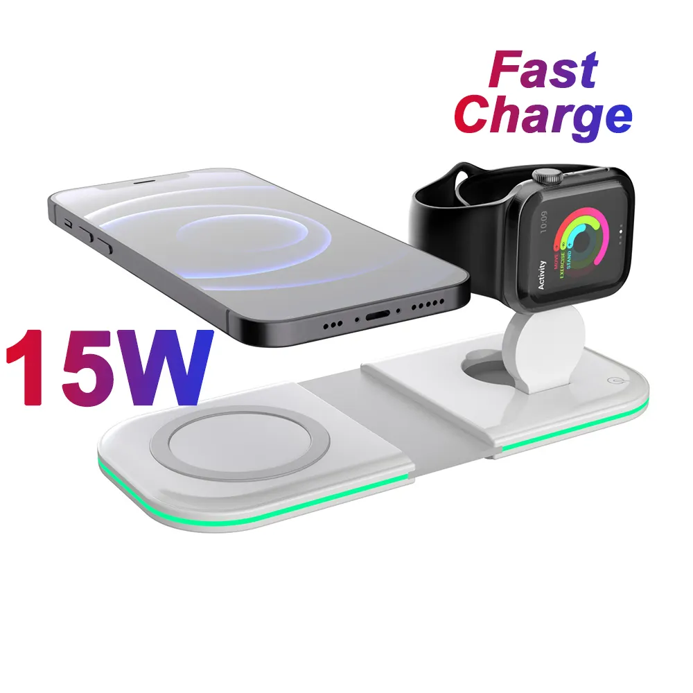 3 in 1 Wireless Charging For Magsafing Duo Charger For iPhone 13 12 Wireless Charger For Apple Watch Magnetic Wireless Charger