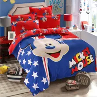 Toptan çocuk yatağı setleri karikatür çarşaf nevresim yastık kılıfı 4 pcs set