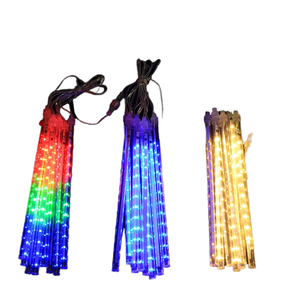Lampu <span class=keywords><strong>LED</strong></span> Meteor Shower Salju Jatuh untuk Natal Tahan Air 10 Tabung Lampu String Hitam IP65 Taman Luar Ruangan - Product Image 4