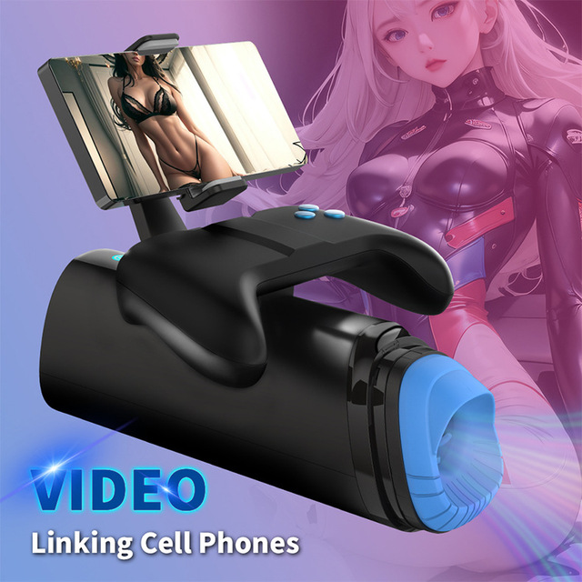 Fully Automatic Video Suction Vibration Telescopic Training Aircraft Cup Sextoys Masturbator Game Cup Dildo Vibrator for Men