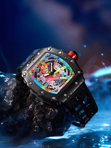 Montre à quartz PINTIME 8133, nouvelle tendance, vente chaude, diffusion <span class=keywords><strong>en</strong></span> <span class=keywords><strong>direct</strong></span>, tourbillon creux, montre tendance pour homme, montre homme - Product Image 2