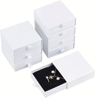 katady Boîte à bijoux personnalisée en carton écologique avec tiroir coulissant, fermeture magnétique et poignée, logo