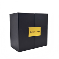Boîte d'emballage en carton kraft à double porte avec fermeture magnétique, logo personnalisé, doublure en éponge, gaufrage, luxe haut de gamme pour parfum