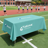 Housse de table drapée personnalisée de 4 pieds, impression couleur, sublimation par transfert thermique, polyester, pour stand d'exposition, événement