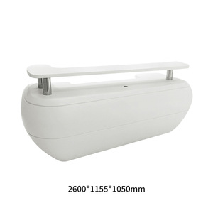Mostrador de Recepción en Forma de L de Fibra de Vidrio, Diseño Minimalista, Muebles Duraderos para Hospitales, Oficinas Comerciales - Product Image 2