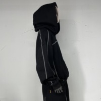 MS731-Pantalon de survêtement à capuche brodé en polaire pour hommes