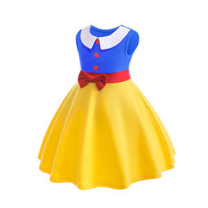 Vente en gros de robes d'été en coton pour filles Little Princess Snow Queen <span class=keywords><strong>Elsa</strong></span> <span class=keywords><strong>Anna</strong></span> <span class=keywords><strong>Raiponce</strong></span> pour Halloween Party TV Movie Costumes - Product Image 2