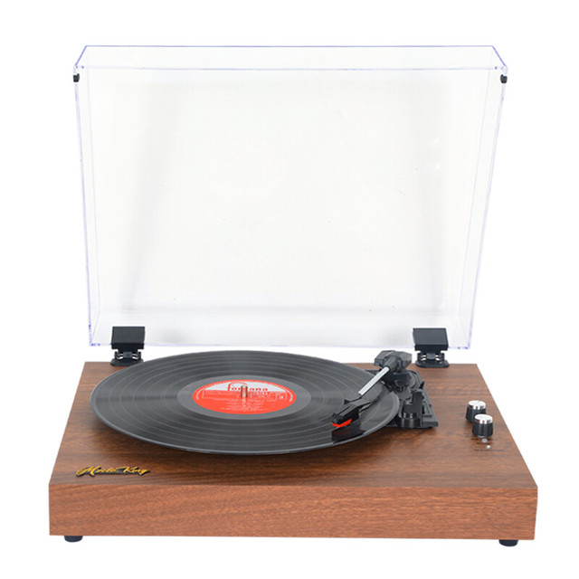Mzeliking T01 Vinyl Record Player, Belt Drive LP Record Player With Built-in Speaker,  RCA Output Home Audio Gramophone