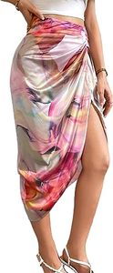 <span class=keywords><strong>Jupe</strong></span> mi-longue moulante moulante taille haute froncée taille haute pour femme - Product Image 6