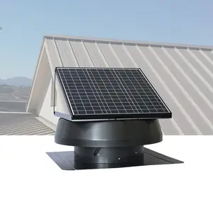 Ventilatore assiale da tetto cc alimentato a energia solare da 50W 14 pollici ventilatore Turbo aspiratore ventilatore da tetto ventilatore da soffitta