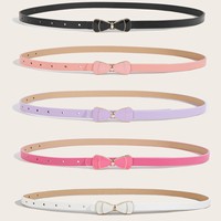 Ceinture de mode pour femme en cuir verni rétro, avec bouton-pression en alliage coloré, fine, pour jeans, robes et pantalons, style vintage élégant et décoratif