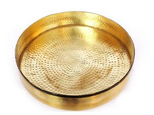 ถาดเสิร์ฟอาหารทองเหลืองทำด้วยมือเกรดสูงปลอดภัยต่ออาหาร - Product Image 2