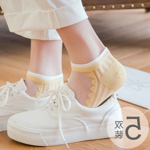 Women Ankle Socks Nylon Sheer Transparent Low Cut Summer Casual Socks For Youth 18-40 Years Old - Product Image 1