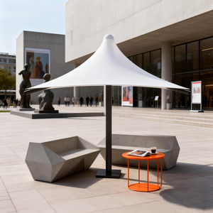 Sombrilla Cantilever Rectangular Contemporánea de 10x10 pies, Resistente, con Base Desplazable de Rotación de 360 Grados, Base Grande para Sombrilla de Patio - Product Image 2