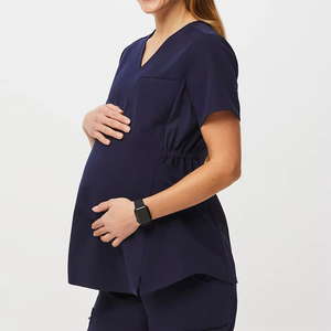 Hauts d'<span class=keywords><strong>allaitement</strong></span> pour femmes, vêtements de maternité confortables à manches courtes pour futures mamans, ensembles d'uniformes de travail pour femmes enceintes - Product Image 4