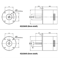 Moteur Servo DC de Précision 4215AIO 2.2A 1000 tr/min Nominaux, Vitesse Maximale 1500 tr/min pour Bras Robotiques, Systèmes d'Automatisation AGV et Équipements