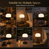 Lampe de table LED COOLQING Nordic à 3 niveaux de luminosité, sans fil, avec recharge inversée, commande tactile, pour chevet, lecture, salon