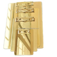 Porte-documents en acier inoxydable couleur or pour écoles, hôpitaux, fournitures de bureau, format A4