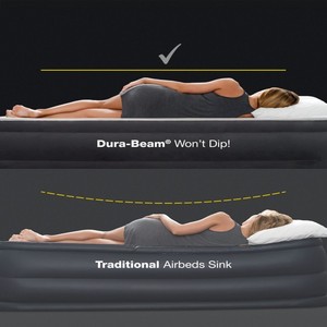 <span class=keywords><strong>INTEX</strong></span> 64765 76CM 2,26Kg Cama de aire ligera portátil con bomba de mano Colchón inflable de PVC para senderismo y Camping - Product Image 6