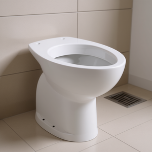 Inodoro para personas mayores con desagüe en el suelo, 58,6 cm de largo, 39,2 cm de ancho, 52,2 cm de altura - Product Image 3