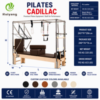 Machine de réformateur de Pilates en bois de chêne trois en  durable pour l'entraînement en studio gymnastique professionnelle