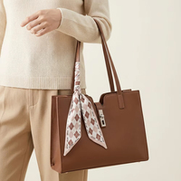 Cabas Cuir Lisse Femme Luxe Vintage Grande Capacité Ordinateur Sac à Main Pour Femme Travail Voyage Custom OEM
