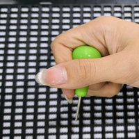 Stylo tactile braille avec points en relief, poignée ergonomique, acier inoxydable, matériau PP, outil d'écriture pour les aveugles et les malvoyants