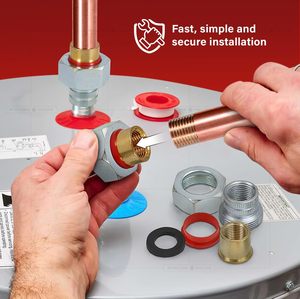 Raccord de tuyauterie diélectrique <span class=keywords><strong>femelle</strong></span> <span class=keywords><strong>3</strong></span>/<span class=keywords><strong>4</strong></span> NPT à tête hexagonale réduisant l'électrolyse - Product Image 5