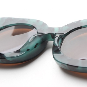 High Trending <b>Sunglasses</b> Luxury <b>Men</b> Women Fashion White Marble Acetate Titanium Anti Blue Light Polarized Lenses Customizable - Product Image 4