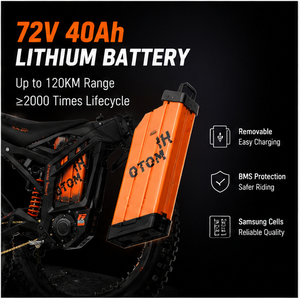 Motocicleta Eléctrica Todoterreno de 72V 10KW para Adultos, Alto Torque 400Nm, Motocicleta Eléctrica Ligera - Product Image 2