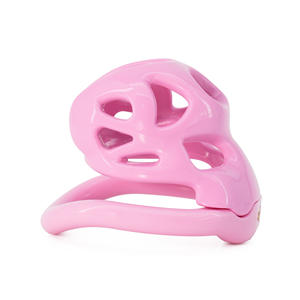 Dispositif de chasteté rose en plastique imprimé en 3D, cage à pénis, anneau pénien, jouets sexuels pour hommes, pour la sublimation masculine - Product Image 5