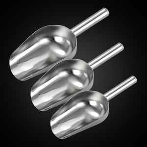 Espátula de acero inoxidable, espátula de supermercado para granos, dulces, té, frutas secas y especias; espátula para cubitos de hielo para té con leche - Product Image 4