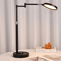 Lampe de bureau LED à tête rotative TH, commande tactile, température de couleur réglable (2700-6500K), design pliable en métal, alimentation CC, CRI élevé