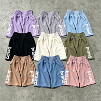Short en molleton personnalisé de haute qualité, coupe ample, style vintage, imprimé sérigraphié, de la marque Street Wear