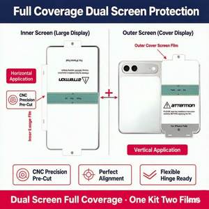 Protecteur d'écran OEM pour iPhone 18 Fold, film hydrogel TPU flexible pour iPhone pliable, film protecteur - Product Image 2