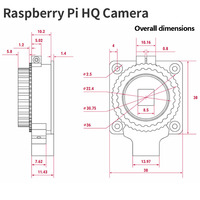 Roarkit Téléobjectif industriel à zoom HD de haute qualité 8-50mm de distance focale monture C compatible avec la caméra Raspberry Pi HQ