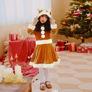 Jupe <span class=keywords><strong>de</strong></span> robe <span class=keywords><strong>de</strong></span> <span class=keywords><strong>renne</strong></span> <span class=keywords><strong>de</strong></span> Noël à manches longues pour fille et bébé Père Noël Costumes <span class=keywords><strong>de</strong></span> maternelle - Product Image 4