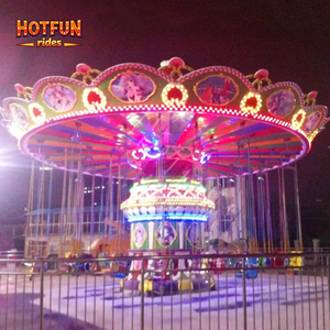 Manège à chaises volantes Hotfun certifié CE, 36 places, avec tête oscillante, pour parc d'attractions, sensations fortes, tours extrêmes, à vendre - Product Image 3