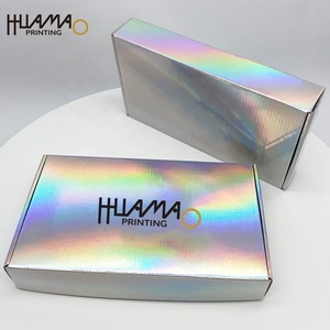 Iridescent Holographic Mailer <b>Boxes</b> Custom Printed Rainbow Effect Shipping <b>Boxes</b> for Small Business Corrugated Mailer <b>Boxes</b> - Product Image 2