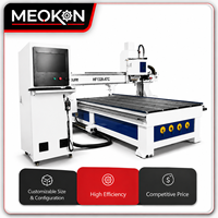 Routeur CNC multifonction ATC 4 axes avec axe rotatif latéral pour la découpe et la gravure de panneaux plats et de bois cylindrique