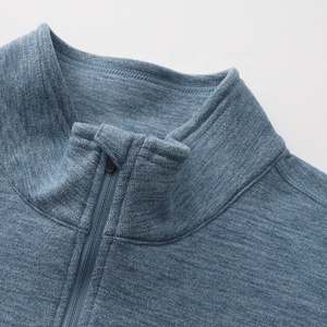 Biểu Tượng Tùy Chỉnh Màu Rắn Đường Phố Tay Áo Đứng Cổ Áo Quý Zip Jersey Áo Thạch Hiệu Suất Mùa Thu - Product Image 3