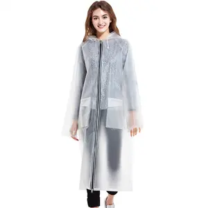 Best Price Custom EVA Adult Rain coat Men Women Outdoor Travel Waterproof Rain Poncho Raincoat With Zipper