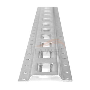 E Track Bolt-On Tie-Down Rail สำหรับขนส่งสินค้าบนรถปิคอัพ,รถบรรทุก,รถพ่วงผูกรางเหล็กชุบสังกะสีแบบผูกลงในแนวตั้ง - Product Image 3