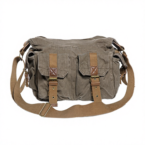 Sac messager vintage pour homme Virginland 2353, 100% toile de coton, sac bandoulière, sac de voyage, haute qualité, imperméable, léger - Product Image 4