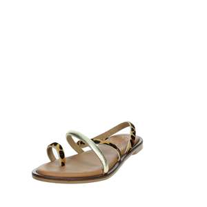 Sandalias Planas para Mujer Porronet 3093, Color Marrón Dorado con Estampado de Leopardo, Estilo Veraniego con Tiras - Product Image 6