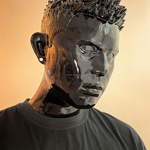 Masque intégral en silicone brillant imitation latex HLC, ODM, pour hommes, masque réaliste <span class=keywords><strong>de</strong></span> visage humain, <span class=keywords><strong>déguisement</strong></span> pour Halloween - Product Image 1